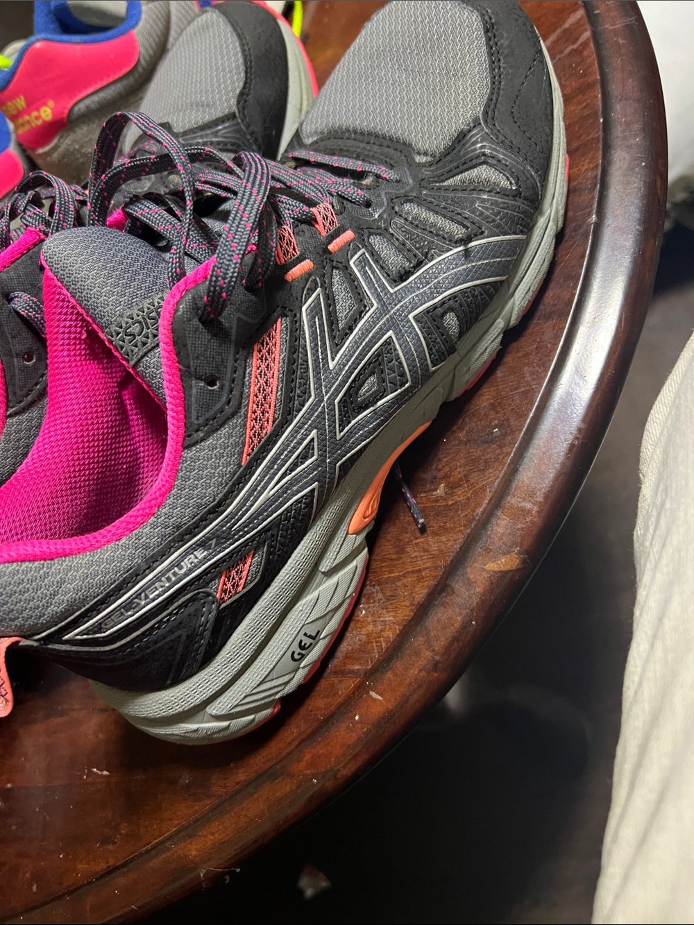 ASICS Gray and Pink Women's Athletic Running Shoes